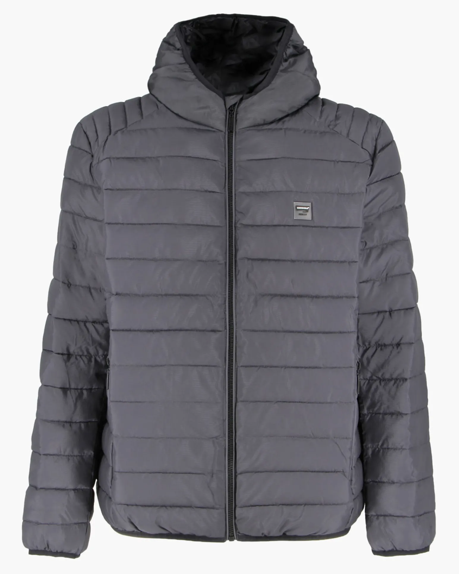 CARRERA - PIUMINO UOMO ANTRACITE ULTRALEGGERO IN RIPSTOP CON CAPPUCCIO