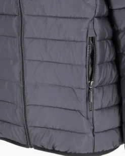 CARRERA - PIUMINO UOMO ANTRACITE ULTRALEGGERO IN RIPSTOP CON CAPPUCCIO