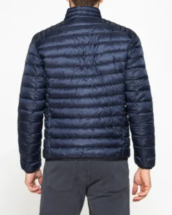 CARRERA - PIUMINO UOMO BLU ULTRALEGGERO IN RIPSTOP COLLO COREANO