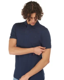 CARRERA - POLO BLU MANICA CORTA PIQUET COTONE ORGANICO