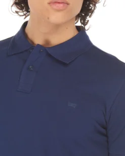 CARRERA - Polo manica corta in piquet di cotone organico blu