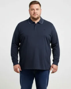 CARRERA - POLO OVER MANICA LUNGA BLU DA UOMO