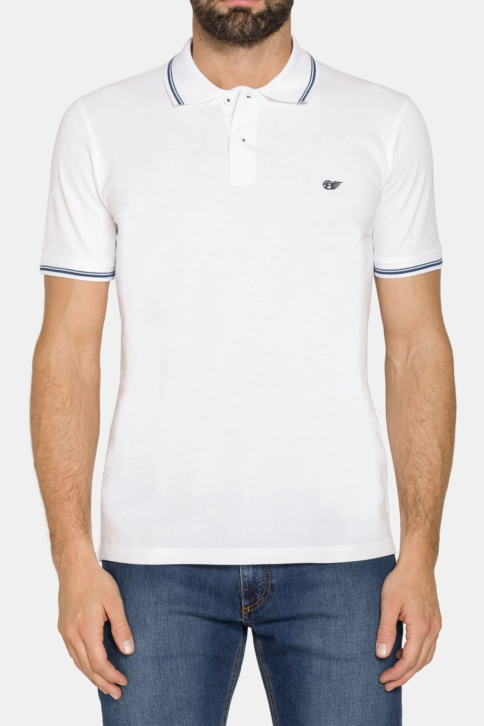 CARRERA - POLO PIQUET MANICA CORTA BASIC CON BORDINO A CONTRASTO