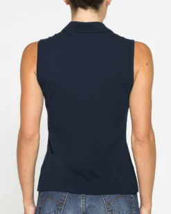 CARRERA - Polo smanicata blu da donna
