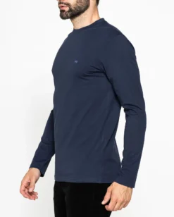 CARRERA - T-SHIRT BLU GIROCOLLO MANICA LUNGA DA UOMO