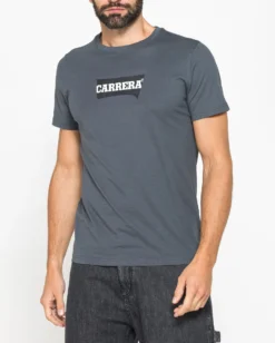 CARRERA - Tshirt mezza manica in jersey con stampa logo frontale
