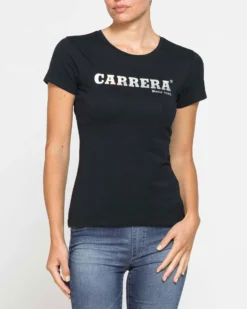 CARRERA - TSHIRT NERA DA DONNA MANICA CORTA