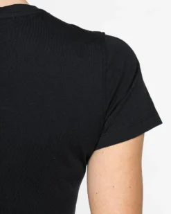 CARRERA - Tshirt nera mezzamanica basic in jersey