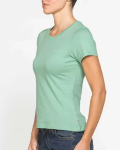 CARRERA - Tshirt verde acqua mezza manica basic in jersey