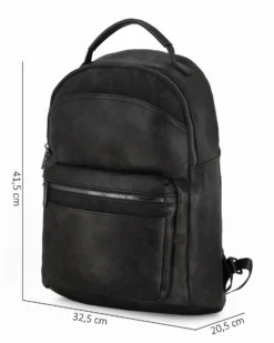 CARRERA - Zaino ufficio nero con due tasche frontali