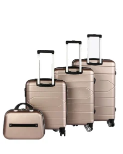 CHARRO- Trolley in ABS a righe orizzontali con 4 ruote doppie