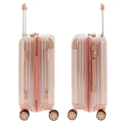 CHARRO- Trolley in ABS a righe verticali con 4 ruote doppie e angoli effetto lucido