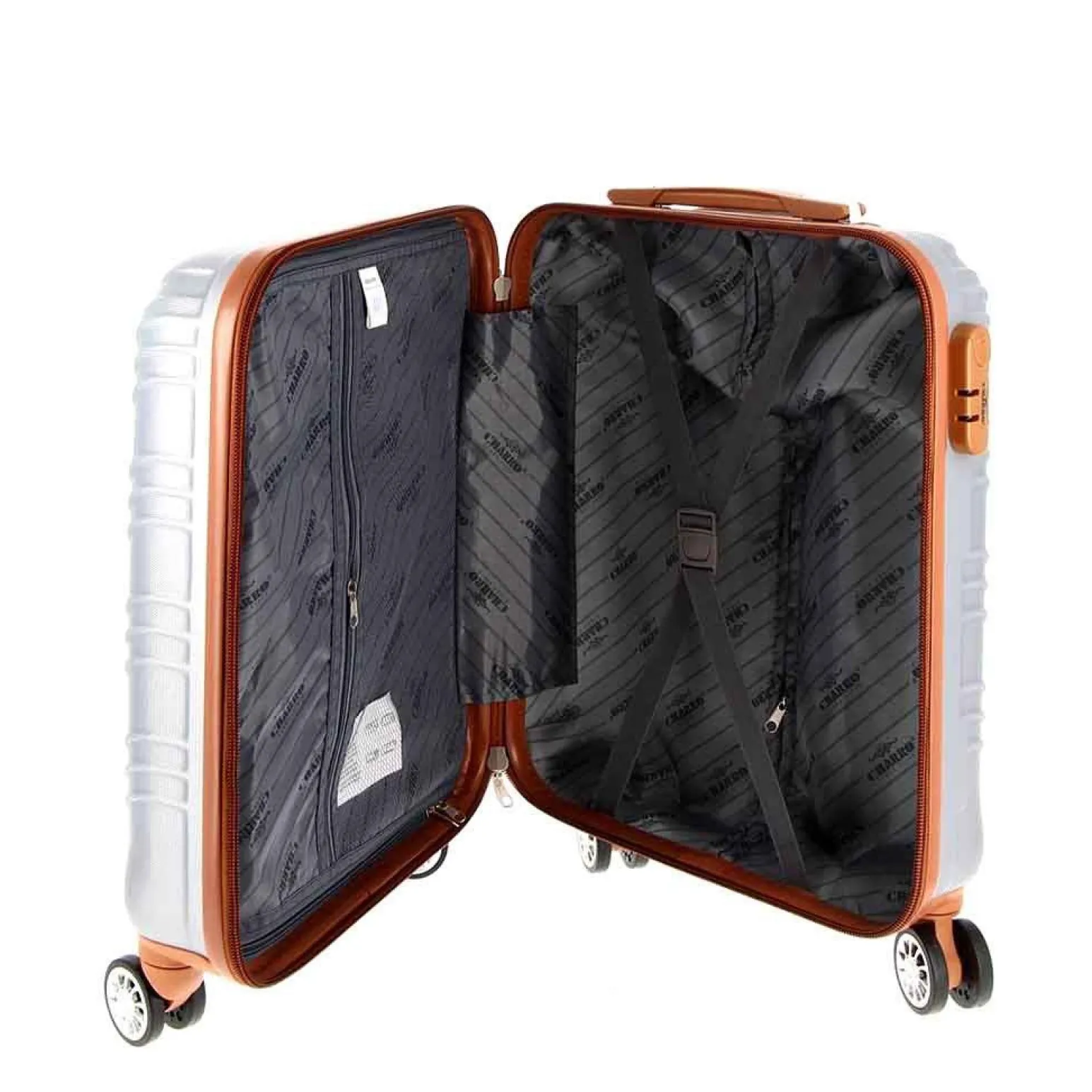 CHARRO- Trolley in ABS con 4 ruote doppie ed espansione