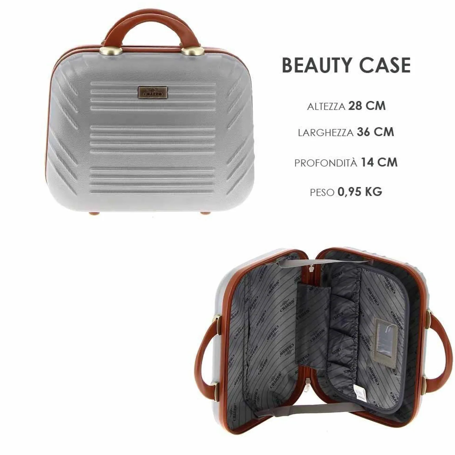 CHARRO- Trolley in ABS con 4 ruote doppie ed espansione
