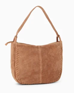 CHESTER POLO ACADEMY - Borsa a spalla cuoio scamosciata in VERA PELLE