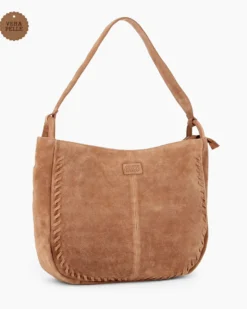 CHESTER POLO ACADEMY - Borsa a spalla cuoio scamosciata in VERA PELLE