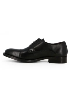 CLASS MAN - Scarpa da uomo nera in VERA PELLE con lacci