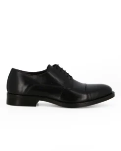 CLASS MAN - Scarpa da uomo nera in VERA PELLE con lacci