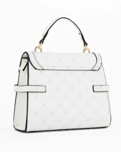 CORTINA POLO STYLE - Borsa bianca a mano con un manico e tracolla removibile