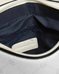 CORTINA POLO STYLE - Borsa bianca a mano con un manico e tracolla removibile