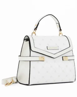 CORTINA POLO STYLE - Borsa bianca a mano con un manico e tracolla removibile