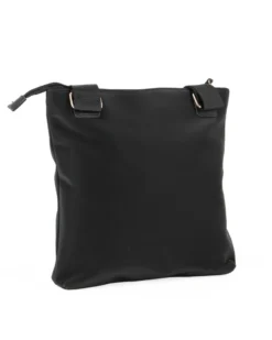 CORTINA POLO STYLE - Borsa nera con tracolla regolabile e tasca frontale