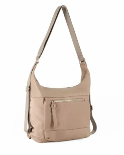 CORTINA POLO STYLE - Sacca zaino beige con tasca frontale