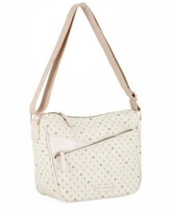 CORTINA POLO STYLE - Tracolla burro loggata con tasca frontale con zip diagonale