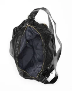 CORTINA POLO STYLE - Tracolla nera loggata con tascone frontale e tasche laterali elasticizzate