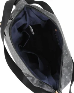CORTINA POLO STYLE - Tracolla nera loggata con tasca frontale e taschini laterali elasticizzati