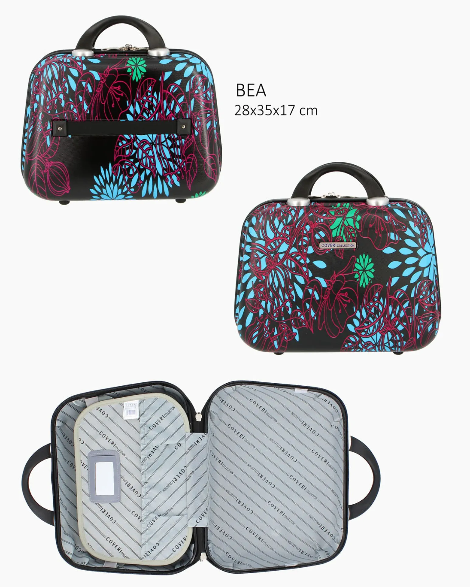 COVERI COLLECTION - TROLLEY FANTASIA FIORI 4 RUOTE IN ABS