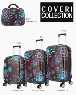 COVERI COLLECTION - TROLLEY FANTASIA FIORI 4 RUOTE IN ABS