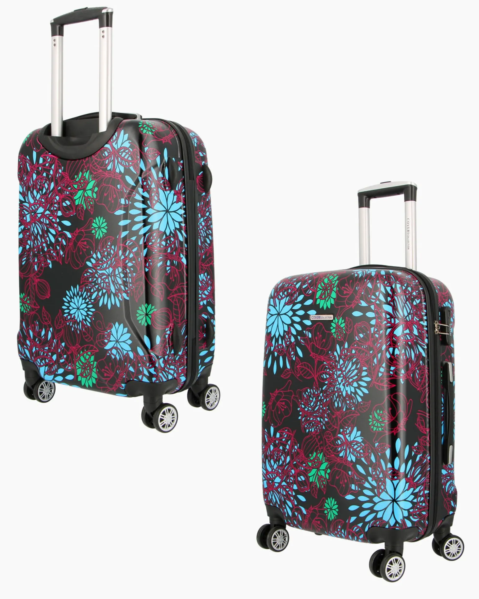 COVERI COLLECTION - TROLLEY FANTASIA FIORI 4 RUOTE IN ABS