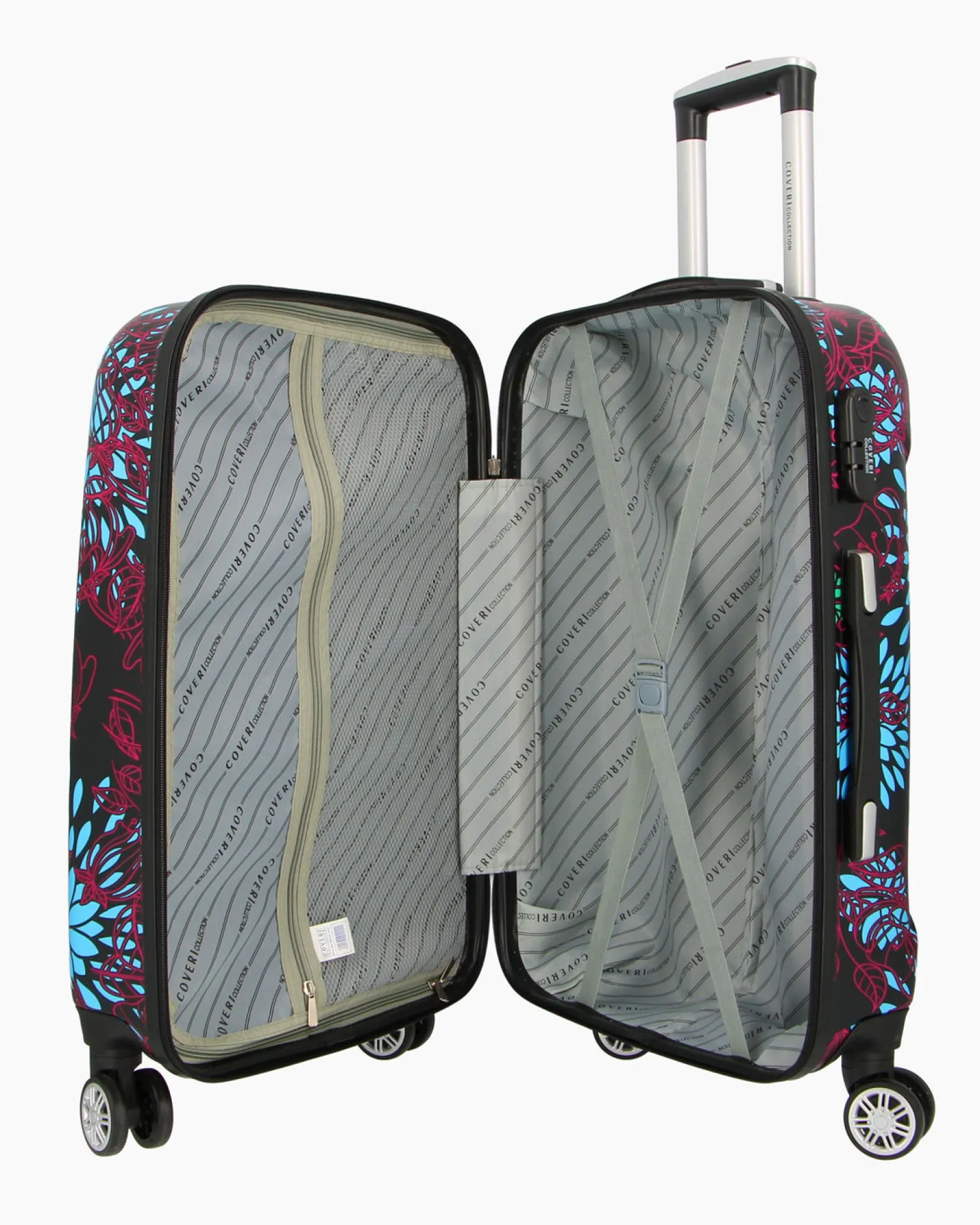 COVERI COLLECTION - TROLLEY FANTASIA FIORI 4 RUOTE IN ABS