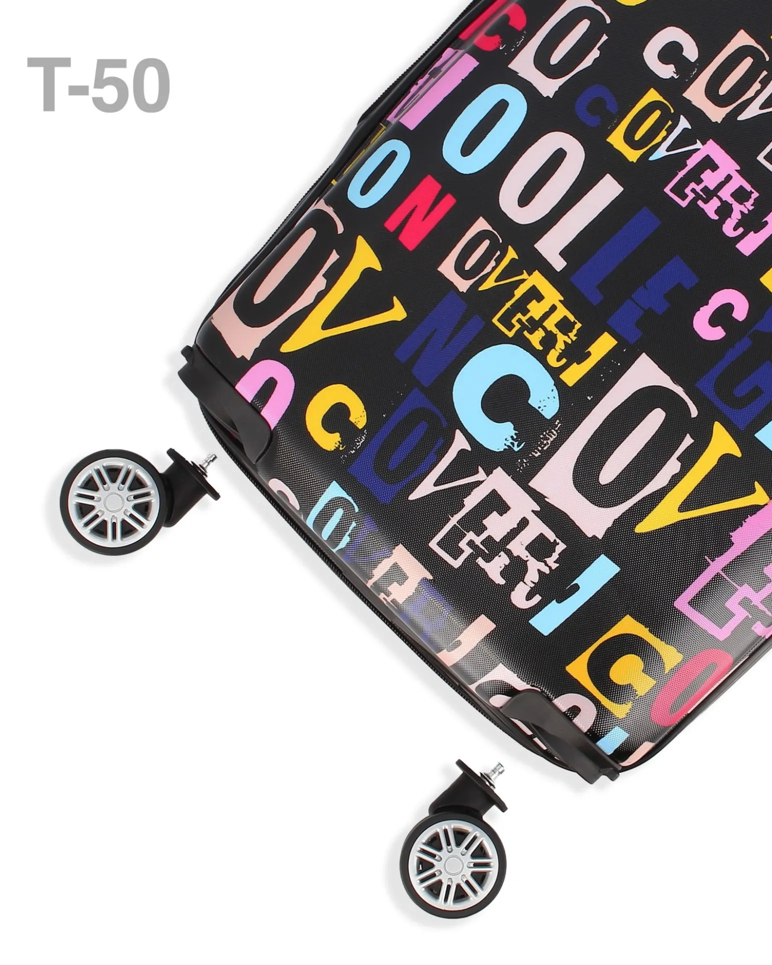 COVERI COLLECTION - Trolley in ABS stampa scritte multicolor
