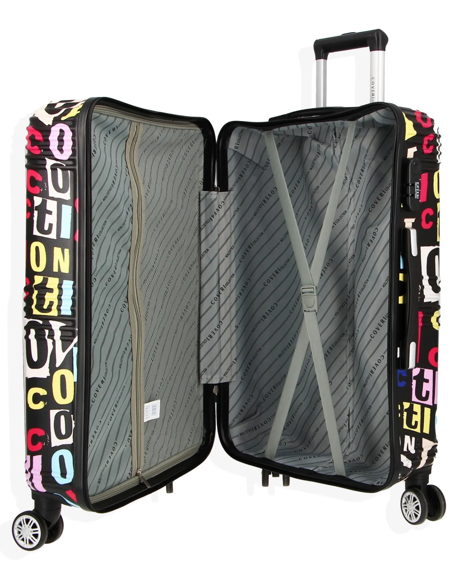 COVERI COLLECTION - Trolley in ABS stampa scritte multicolor