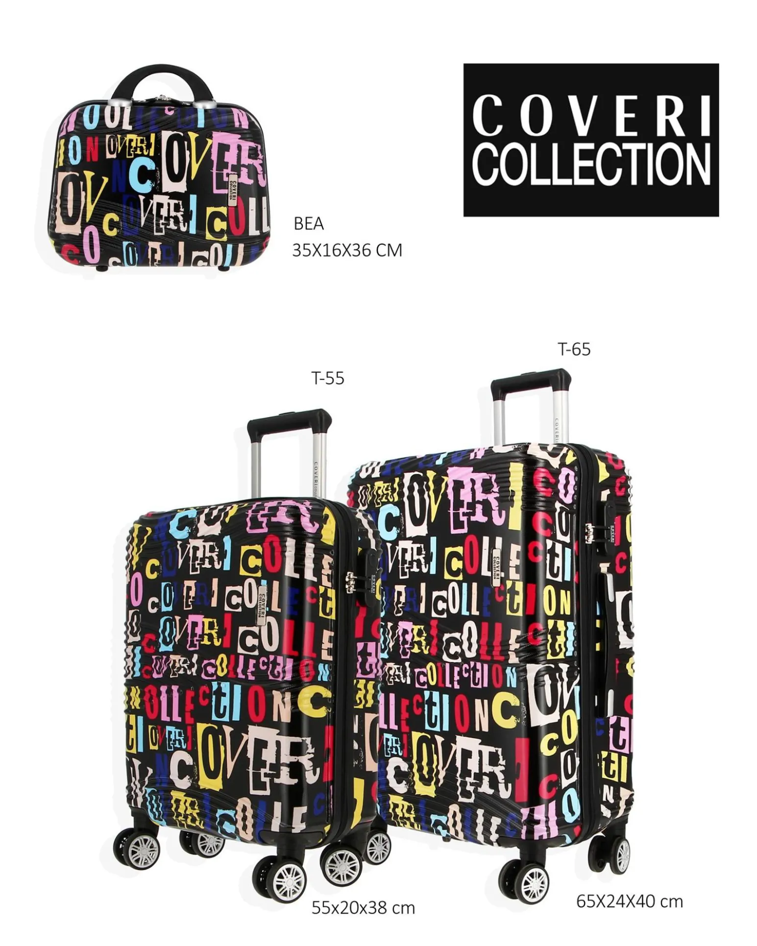 COVERI COLLECTION - Trolley in ABS stampa scritte multicolor
