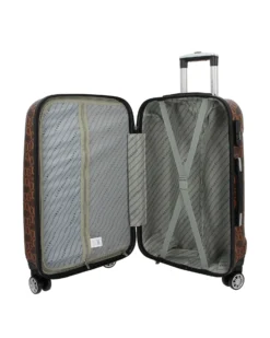 COVERI COLLECTION - TROLLEY IN ABS STAMPA LOGO CON 4 RUOTE DOPPIE