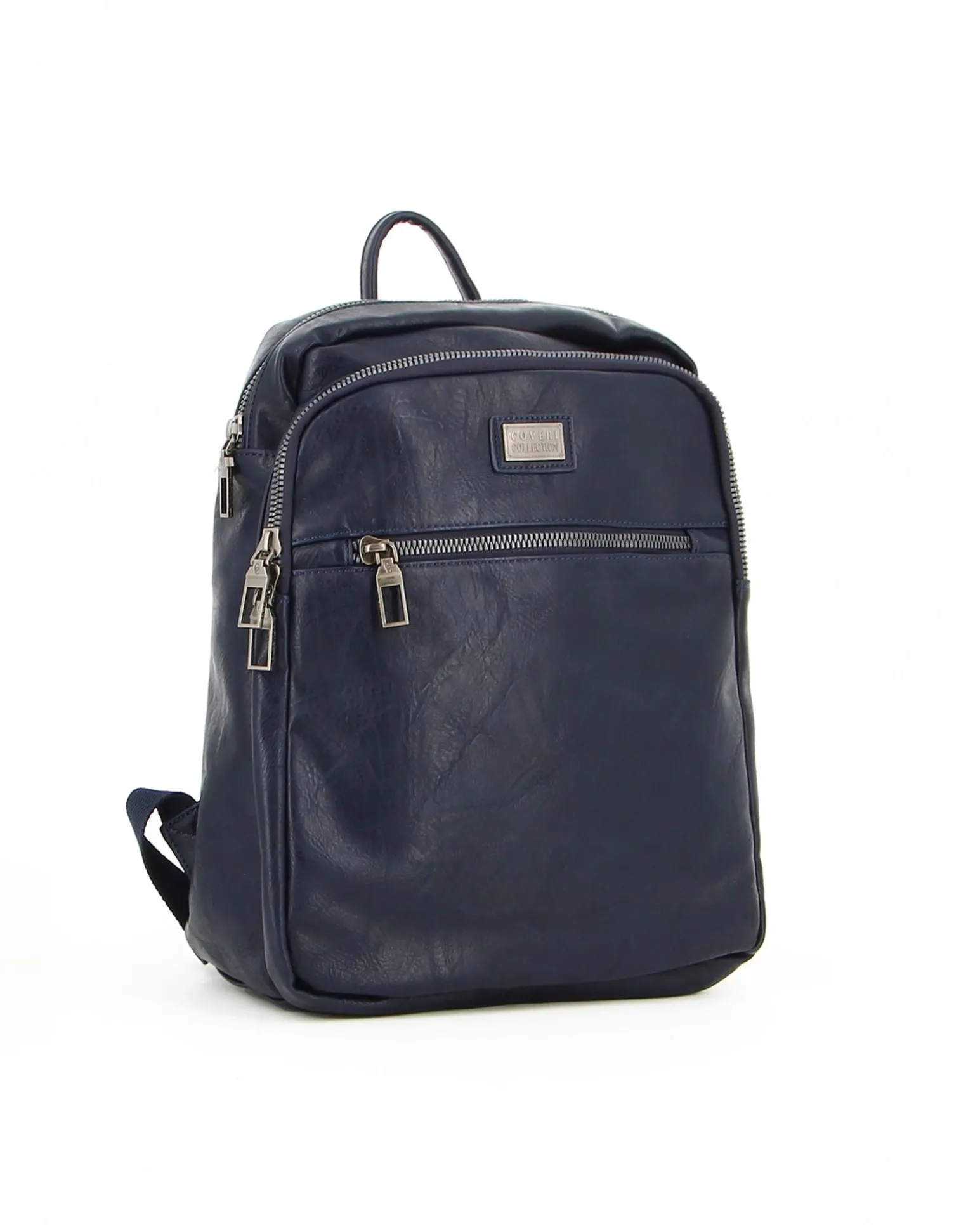 COVERI COLLECTION - ZAINO UFFICIO BLU CON TASCA OVALE E UNA FRONTALE