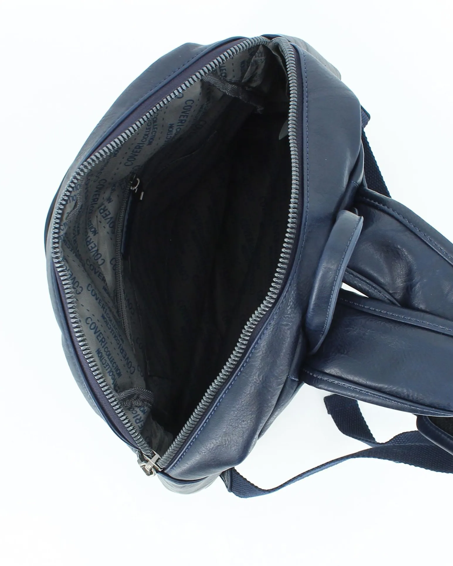 COVERI COLLECTION - ZAINO UFFICIO BLU CON TASCA OVALE E UNA FRONTALE