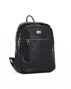 COVERI COLLECTION - ZAINO UFFICIO NERO CON TASCA OVALE E UNA FRONTALE