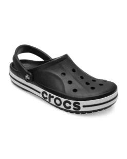CROCS - SABOT BAYABAND CLOG  NERO CON DETTAGLI BIANCHI DA UOMO, 205089
