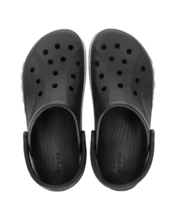 CROCS - SABOT BAYABAND CLOG NERO CON DETTAGLI BIANCHI DA UOMO, 205089