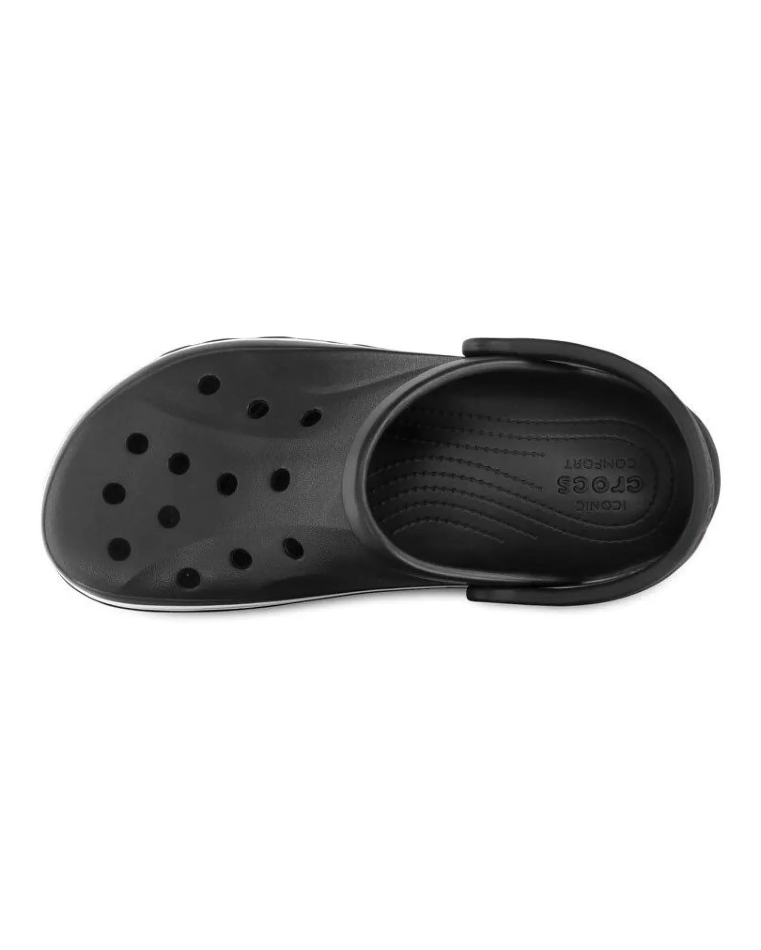 CROCS - SABOT BAYABAND CLOG NERO CON DETTAGLI BIANCHI DA UOMO, 205089