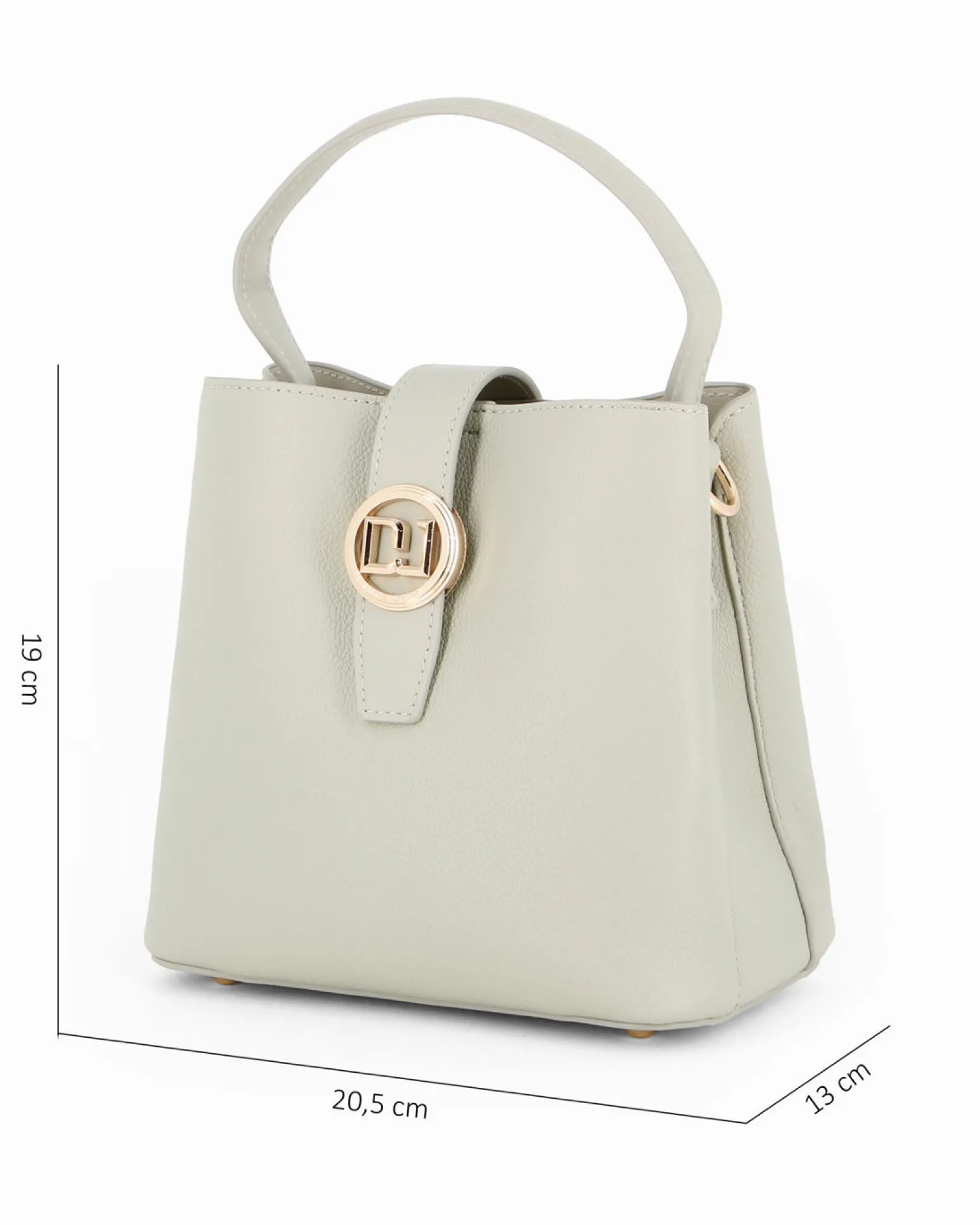 DAVID JONES - Borsa a mano verde con pattina e tre scomparti principali, tracolla removibile