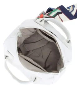 DAVID JONES - BORSA BOWLING BIANCA CON FOULARD