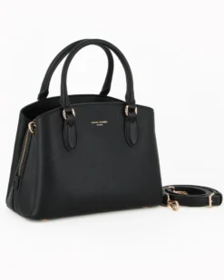 DAVID JONES - BORSA SMALL NERA A MANO DUE MANICI TRE SCOMPARTI