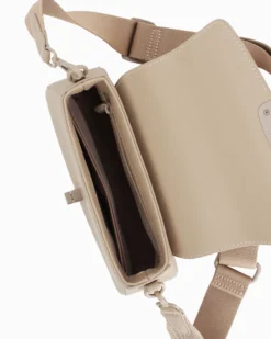 DAVID JONES - Tracollina taupe con patta e chiusura a girello