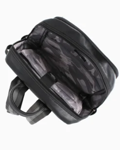 DAVID JONES - Zaino nero con doppia tasca frontale e due taschini laterali