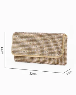 DIVAS - Borsa da sera oro tutta strass
